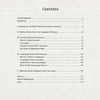 The table of contents for "Frances L. Goodrich's Coverlet and Counterpane Drafts" by Schiffer Publishing lists sections like Acknowledgements, Introduction, Appalachian weaving drafts, Glossary, Bibliography, and Index on a lined background.