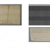 Frances L. Goodrich's Coverlet and Counterpane Drafts by Schiffer Publishing features scanned spreads of historical textile samples, with handwoven counterpanes, overshot drafts, handwritten notes, and explanatory text.