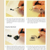 A step-by-step photo guide in Schiffer Publishing, Ltd.’s "Holiday Fun" shows how to use a liner and rake brush with black paint—ideal for painting gourds or adding detail to Christmas ornaments.